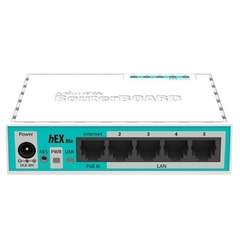 ROTEADOR MIKROTIK RB750R2 (5P-FAST/64RAM/850MHZ) (RB750R2)MIKROTIK