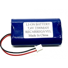 BATERIA LI-ON 18650 7,4V 2200mah SANYO C/ BMS + CARREGADOR