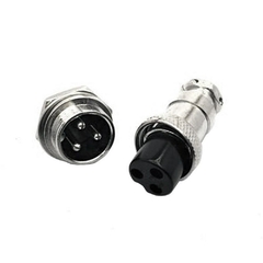 CONECTOR MIKE 3 VIAS MACHO/FEMEA PAR - ALC