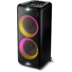 CAIXA DE SOM PHILIPS TAX5206/78 PARTY SPEAKER 80W BLUETOOTH EFEITO KARAOKE E BATERIA INTEGRADA PRETA