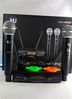 MICROFONE MJ AUDIO SEM FIO DUPLO MJ-888