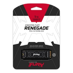 SSD 1 TB Kingston Fury Renegade, M.2 2280 PCIe, NVMe, Leitura: 7300MB/s e Gravação: 6000MB/s, Preto - SFYRS/1000G