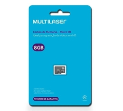 Cartão de Memória Classe 4 8GB Preto Multilaser - MC141 0