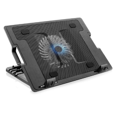 Base Para Notebook Com Cooler 12CM, com LED e USB Preto Notebook 9" a 17" - Multilaser - AC166