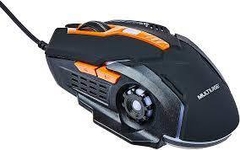 Mouse Gamer Multilaser 2400DPI Preto e Laranja com LED – MO270 na internet