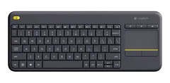 Teclado Sem Fio Logitech K400 Plus com Touchpad, Multimídia, Unifying, ABNT2, Cinza