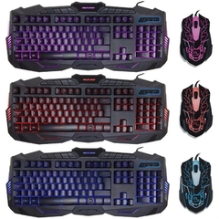 Teclado e Mouse Gamer Multilaser Lightning ABNT2 Preto com LED - TC195 - comprar online