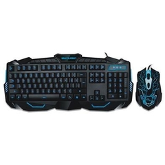 Teclado e Mouse Gamer Multilaser Lightning ABNT2 Preto com LED - TC195