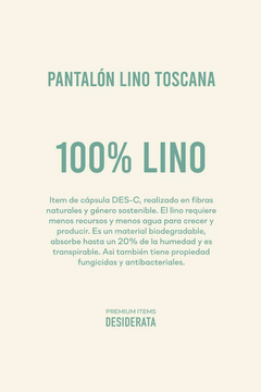 PANTALON LINO PREMIUM TOSCANA [DESIDERATA] - comprar online