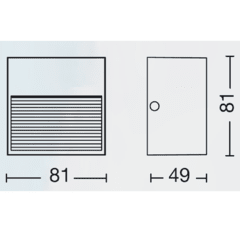 Artef. LED 4.8W rasante p/pared IP54 - comprar online