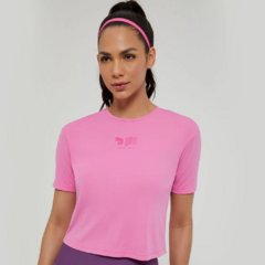 T-shirt Skin Fit Cropped Ag Since 1983 Rosa Wild Alto Giro - comprar online