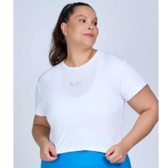 T-shirt Skin Fit Cropped AG Branco Optico Plus Size Alto Giro na internet