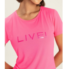 Camiseta Euphoria Live Dry Fit Sin Fit Pink Rosa Promocao Live Fitness Fitlet Curitiba Roupa de Academia Moda Fitness