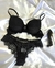 Conjunto de Lingerie Preto em Renda Sutia com bojo e aro - Lara - loja online