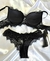 Conjunto de Lingerie Preto em Renda Sutia com bojo e aro - Lara