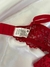 Conjunto de Lingerie vermelho em Renda Sutia com bojo e aro - Elisa