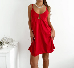 Vestido Fibrana Liso Mallorca (7456) - comprar online