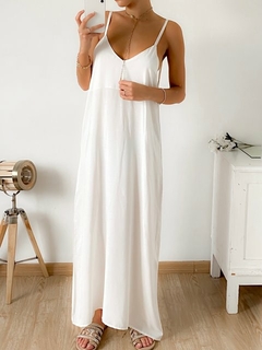Vestido Fibrana Escote y Bretel (7221) - comprar online