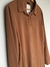 Camisa MARRON entallada "Slim", creep lisboa