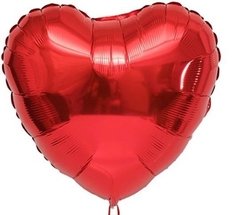 Balão de Coração Vermelho Metalizado 18'' -