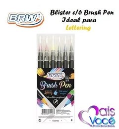 Marcador Brush Pen - Blister C/6 Cores - Brw