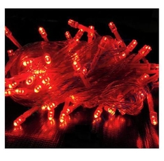 Pisca-Pisca vermelho com fio transparente