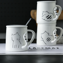 Caneca Personalizada Cerâmica Rabo De Gato Branca - comprar online
