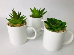 Vaso decorativo xícara com plantinhas - comprar online
