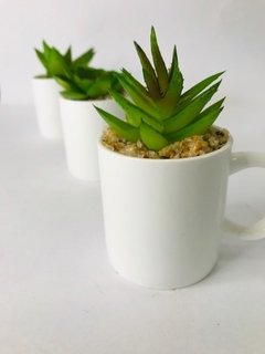 Vaso decorativo xícara com plantinhas