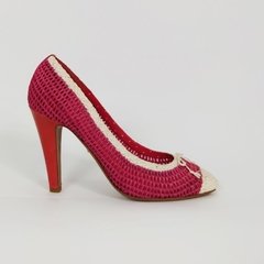 Sapato Feminino Moschino Rosa e Branco