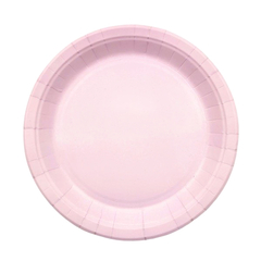 Plato Redondo Rosa Grande 10 uds