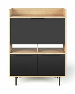 MUEBLE BIBLIOTECA ESCRITORIO REBATIBLE - FUSTA DECO