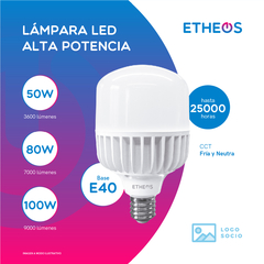 LAMPARA LED ALTA POTENCIA 100W GALPONERA - E40 en internet