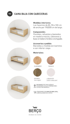 Cama con cabecera y piecera en internet