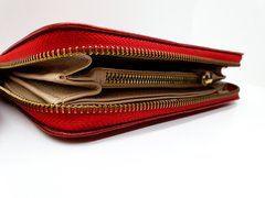 BILLETERA CHAROLADA CUERO ROJO - comprar online