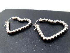 AROS CORAZÓN PLATA - comprar online