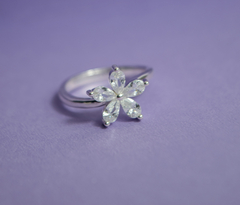 Anillo Flor Plata 925