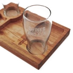 TABLA PARA PICADA + VASOS - comprar online