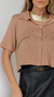 Camisa Cropped Modal Guarujá Cellita Tricot - Marrom - comprar online