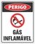 Placa perigo gás inflamável
