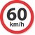 placa 60 km/h
