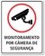Placa monitoramento por câmera de segurança