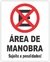 Placa proibido estacionar área de manobras