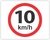 Placa velocidade controlada 10 km/h