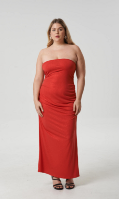 VESTIDO METALIC STRAPLESS NV233MC