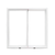 Ventana corrediza de aluminio blanco FORTUNA Basic 1.00x1.00m con vidrio 3mm