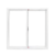 Ventana corrediza de aluminio blanco FORTUNA Basic 1.00x1.00m con vidrio 3mm - comprar online
