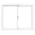 Ventana corrediza de aluminio blanco FORTUNA Basic 1.00x0.80m con vidrio 3mm - comprar online