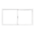 Ventana corrediza de aluminio blanco FORTUNA Basic 1.50x0.80m con vidrio 4mm