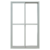 Puerta-Ventana balcon corrediza Fortuna 1.20x2.00m Aluminio Blanco Basic con vidrio 4mm